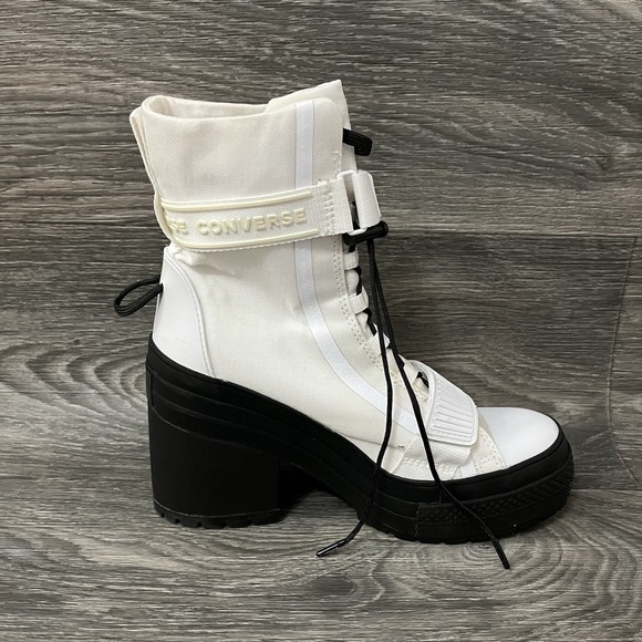 Converse Boots Womens Size 7 Chuck Taylor All Star GR82 White Black Platform - Picture 6 of 13